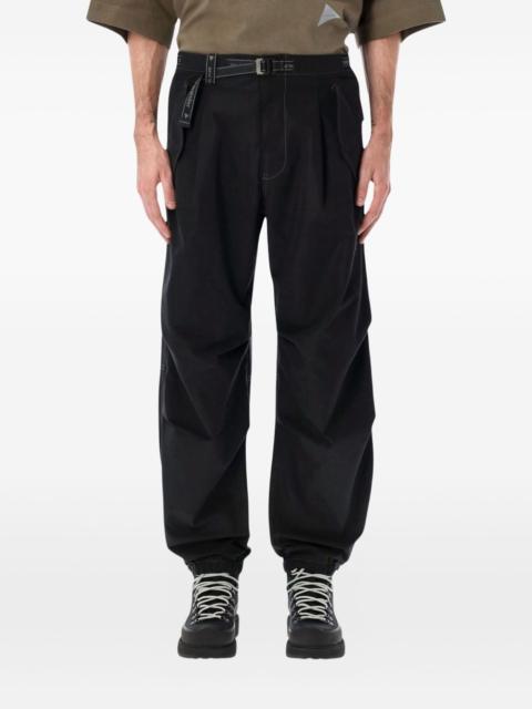 logo-belt trousers