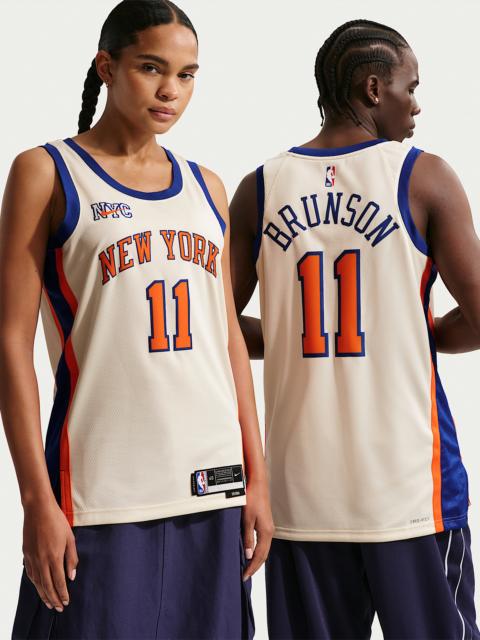 Jalen Brunson New York Knicks City Edition Men's Nike NBA Swingman Jersey