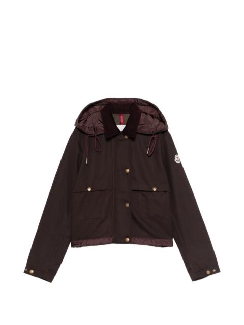 button hooded jacket