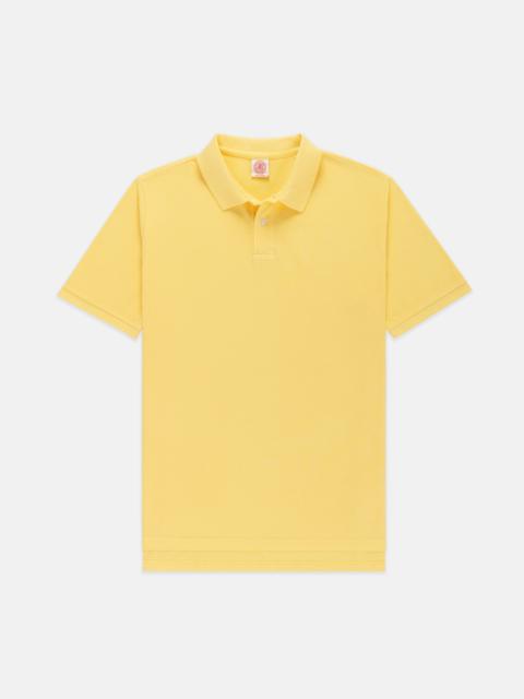 YELLOW COTTON PIQUE POLO