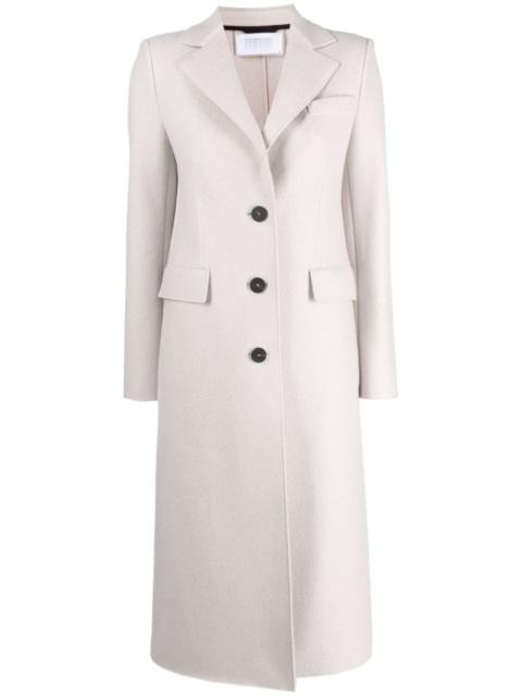 single-breasted virgin wool coat