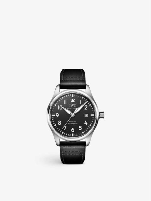 IW328201 Pilot's Mark XX stainless-steel and leather automatic watch