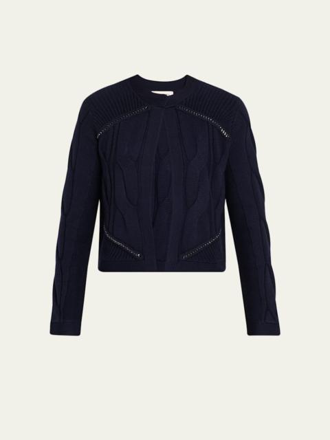 Chain Sweater Jacket