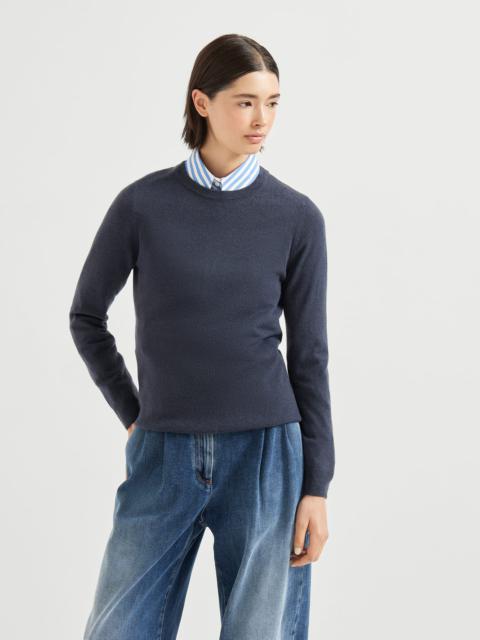 Cashmere sweater with monili