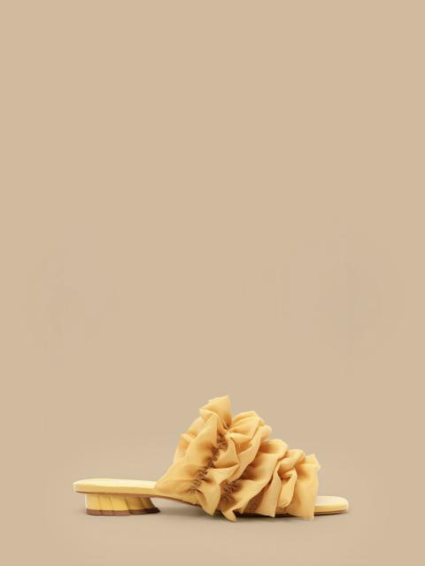 Buttermilk Ruffled Flat Sandal