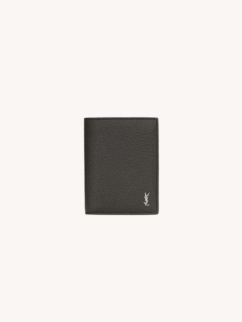 TINY CASSANDRE CREDIT CARD WALLET IN GRAINED LEATHER