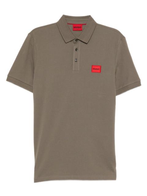 logo-patched polo shirt