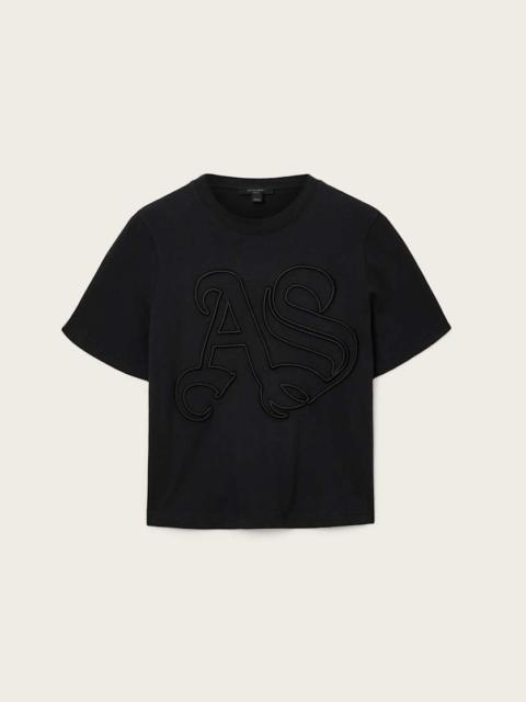 LISA EMBOSSED CREW NECK T-SHIRT