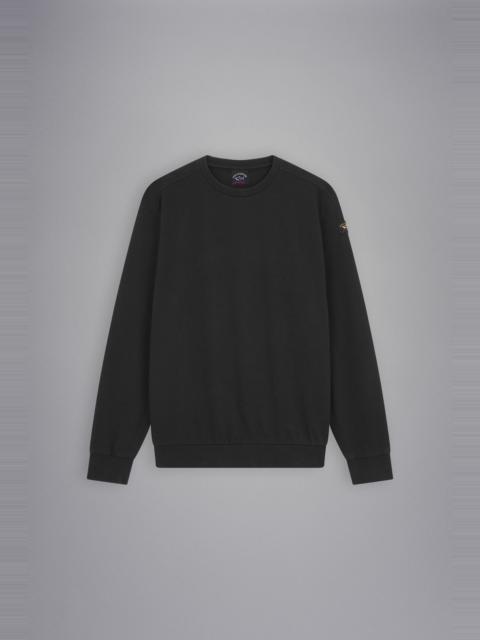 COTTON SWEATSHIRT WITH ICONIC BADGE