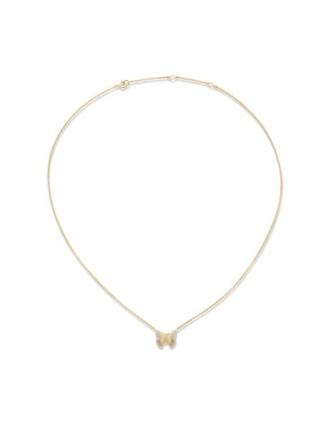 Pave Diamond Butterfly Necklace