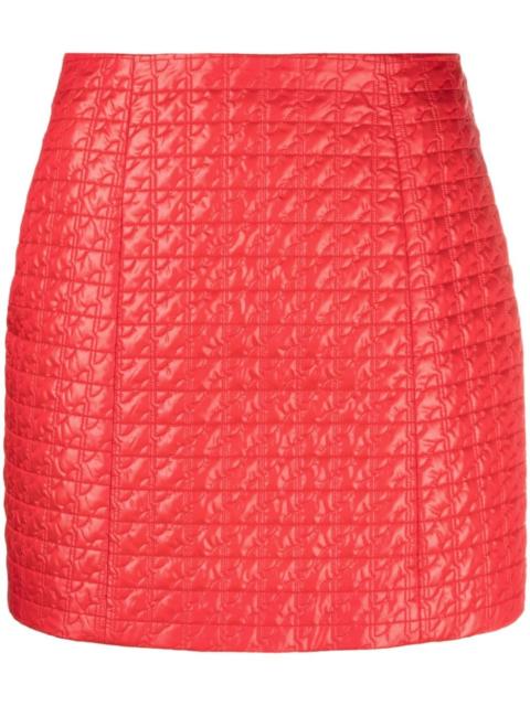 quilted shell miniskirt