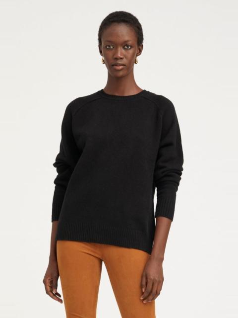 BLACK CASHMERE BOYFRIEND SWEATER