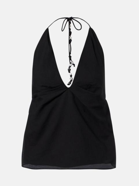 Azura halterneck cotton top