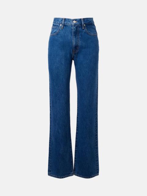 London high-rise straight jeans