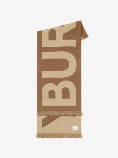 Logo Wool Jacquard Scarf