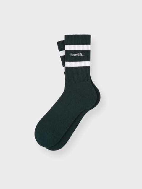 Socks Serif Logo Vit/grön ONESIZE
