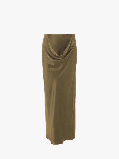 SILK MIDI SKIRT
