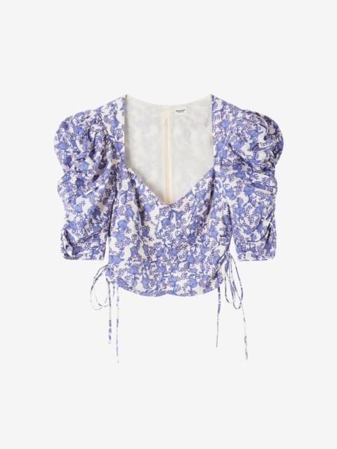 SALIKA FLORAL PRINTED COTTON TOP