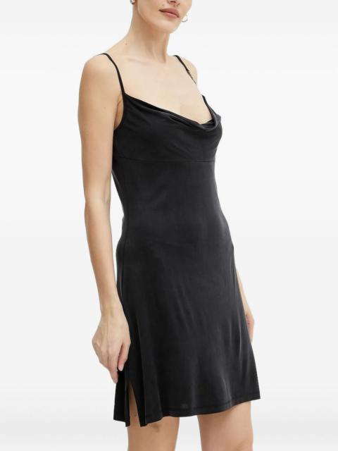 cowl-neck strap dress