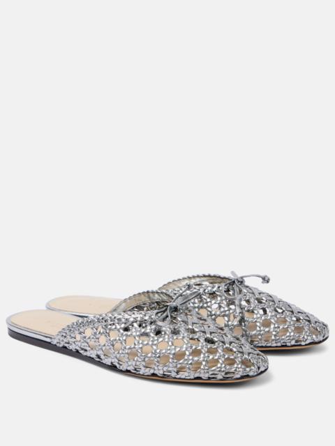 Regency woven leather mules