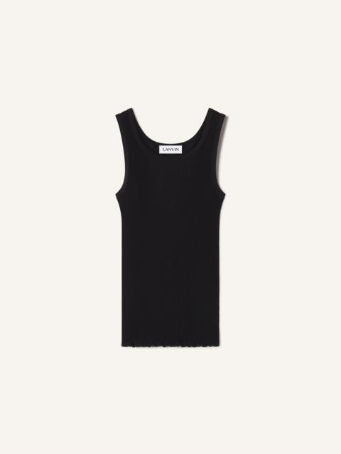 PLEATED JERSEY TANK TOP