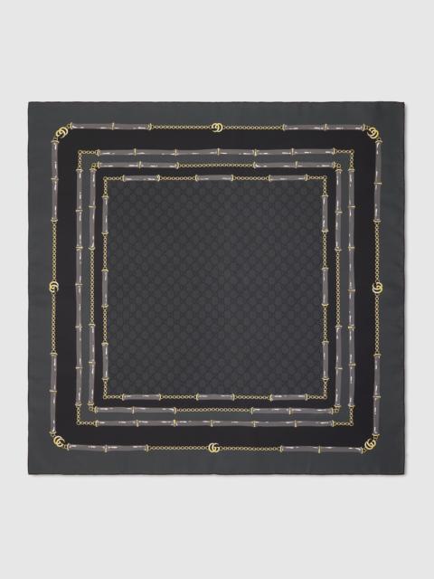 Printed GG silk jacquard carré