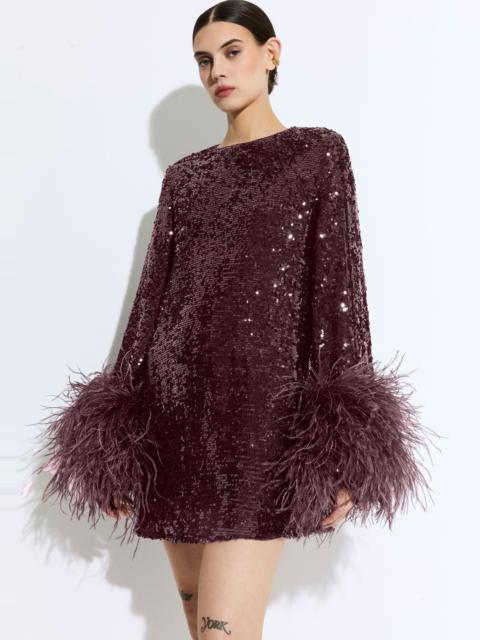 Sequin Dress With Feathers