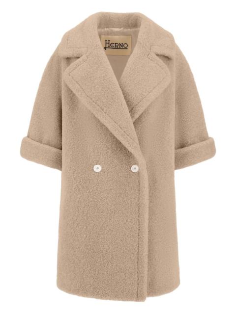 double-breasted short-sleeve coat