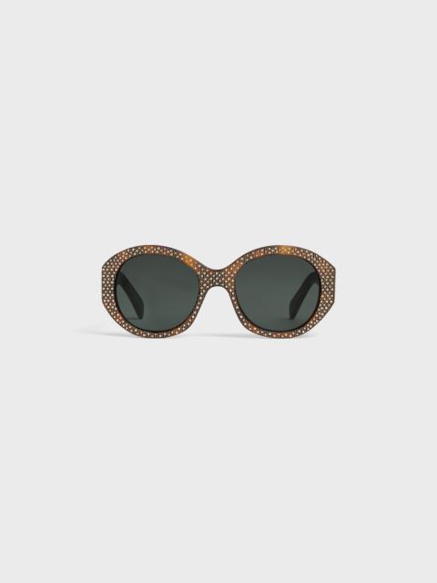 CL40240U Round S240 Sunglasses in Acetate with Crystals