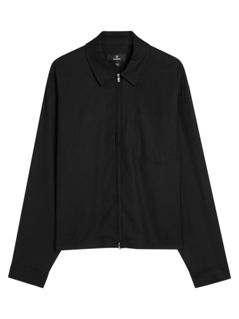 Represent Logo-embroidered Twill Overshirt