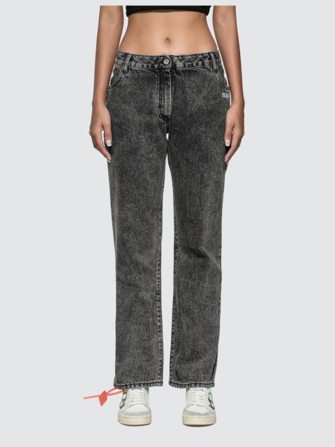 SLIGHTLY BELL JEANS WITH TWISTED SCARF