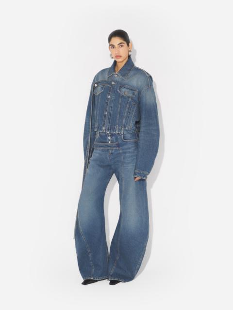 THE BLUE DENIM STRAP JEANS