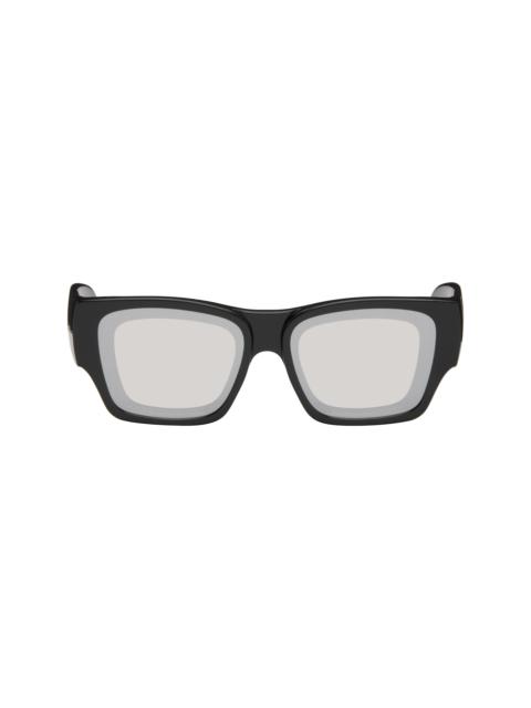Black Paula's Ibiza Goggle Rectangle Sunglasses