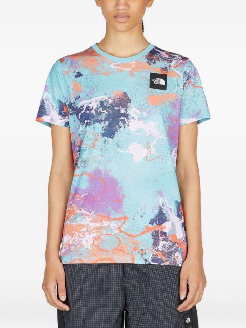 abstract-print T-shirt