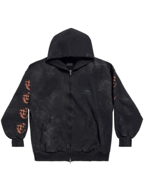 Heavy metal artwork zip-up hoodie