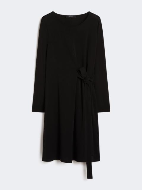 Crepe jersey dress - BLACK