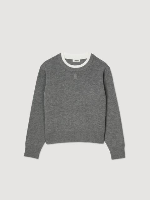 CONTRAST COLLAR JUMPER