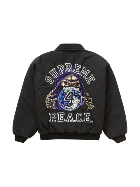 Supreme Peace Embroidered Work Jacket Black