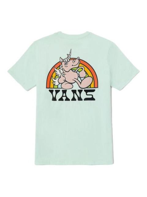 (WMNS) Vans Unicorn Rainbow T-shirt 'Lake Green' VN0008ZNBQC