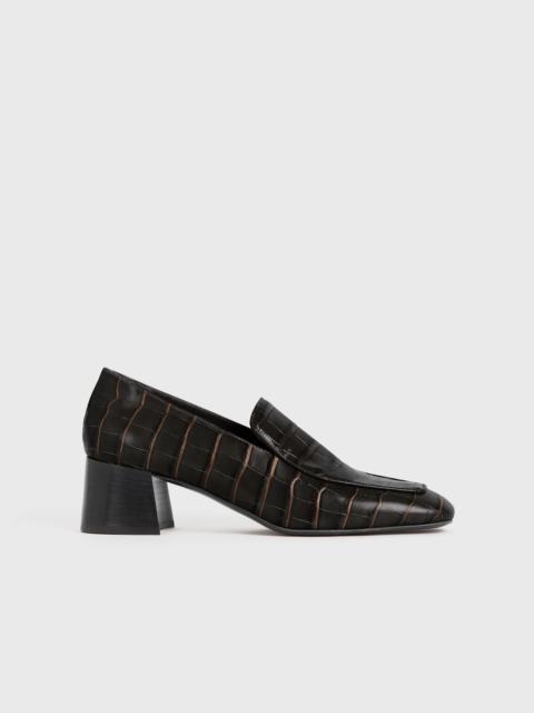 Block-heel pumps dark brown