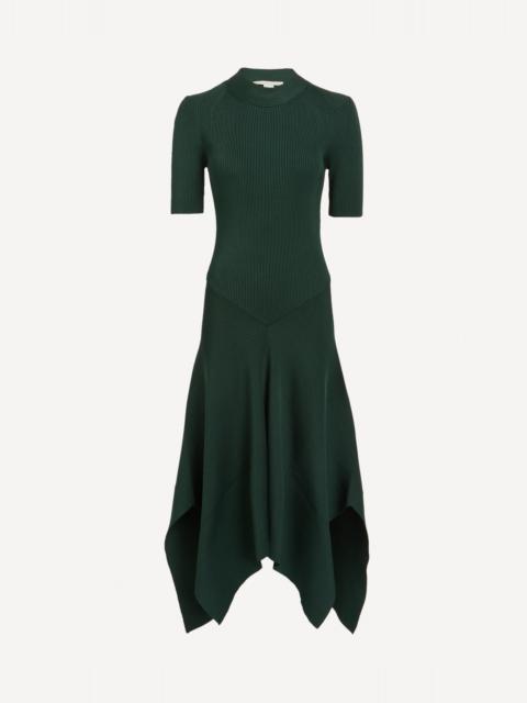 Asymmetric Compact Rib Sweater Dress