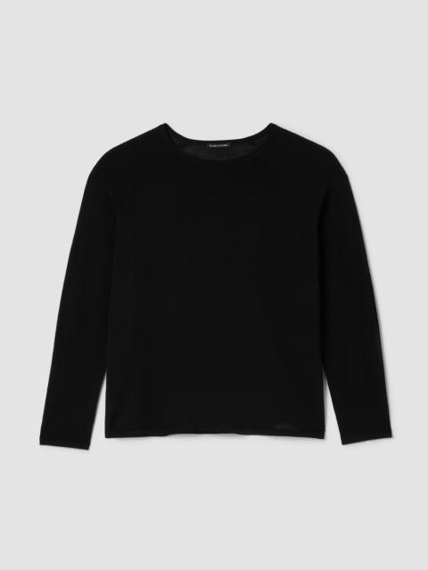 Superfine Merino Crew Neck Top in Regenerative Wool