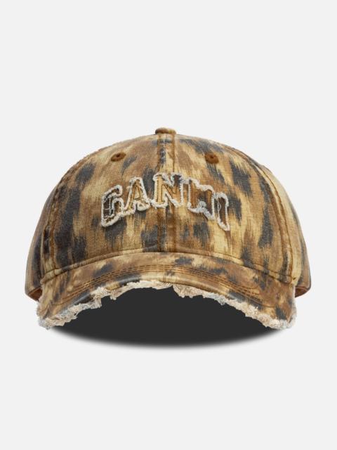 WASHED COTTON PRINT CANVAS CAP