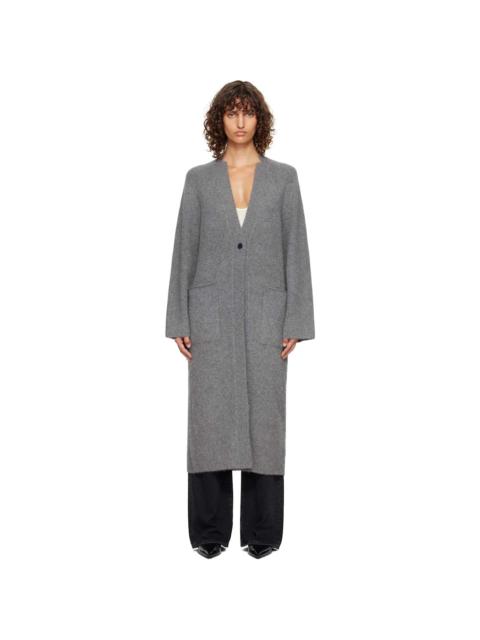 Gray Smet Yak Blend Maxi Cardigan