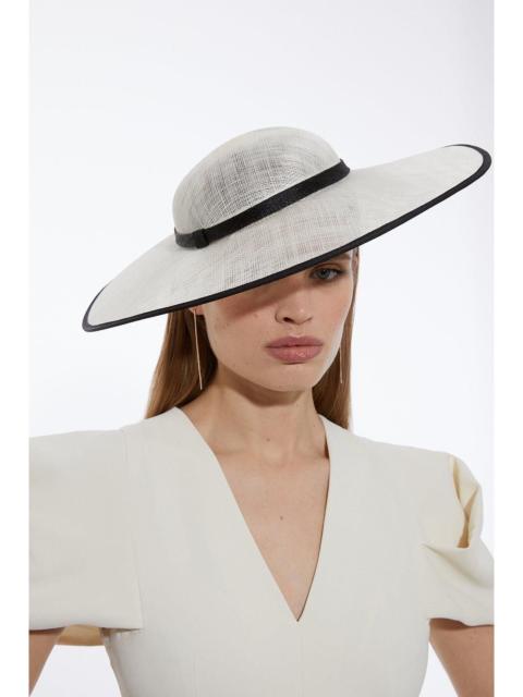 Grosgrain Trim Large Disc Fascinator