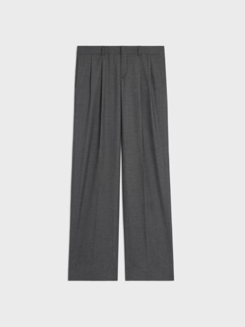 pleated trousers IN CASHMERE CANVAS