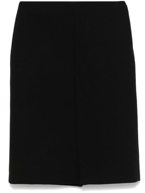 wool crepe midi skirt