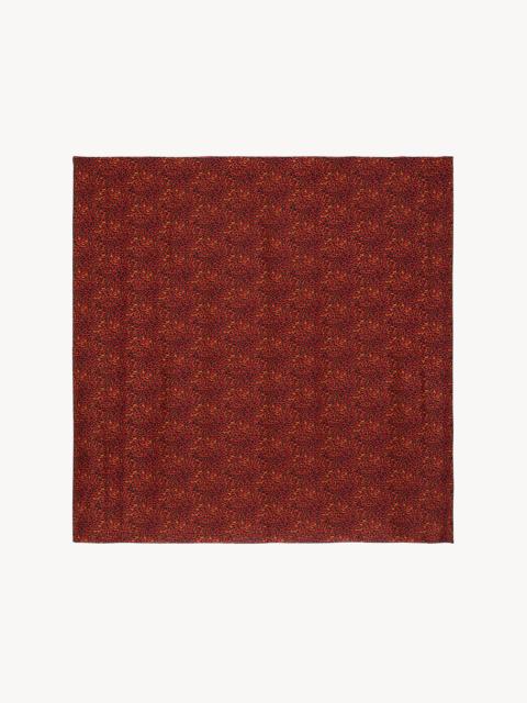 SQUARE SCARF IN LEOPARD SILK CHARMEUSE