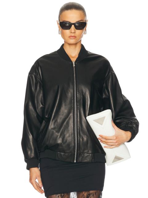 Marly Leather Bomber Jacket