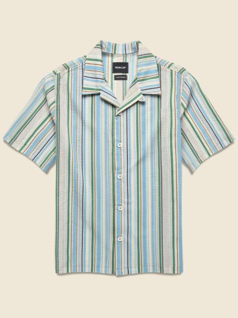 Cocktail Seersucker Shirt - Tropical Stripes